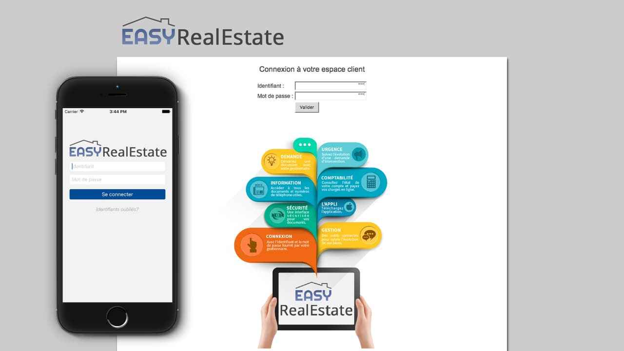 Extranet et Application iPhone Easyrealestate
