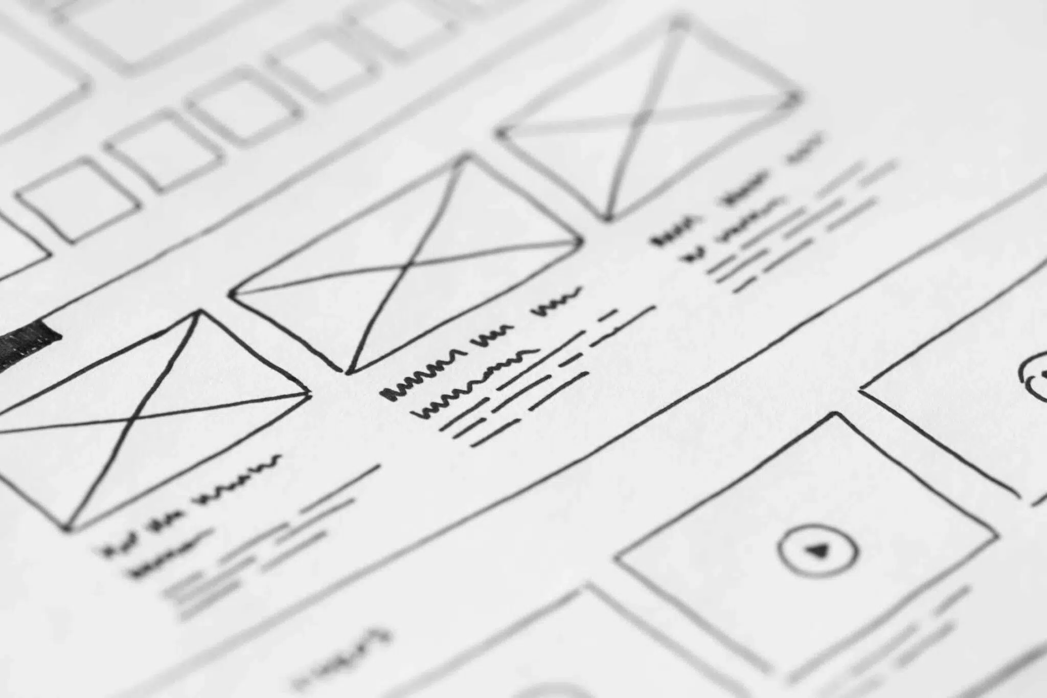 Illustration d'un document de zoning de site internet