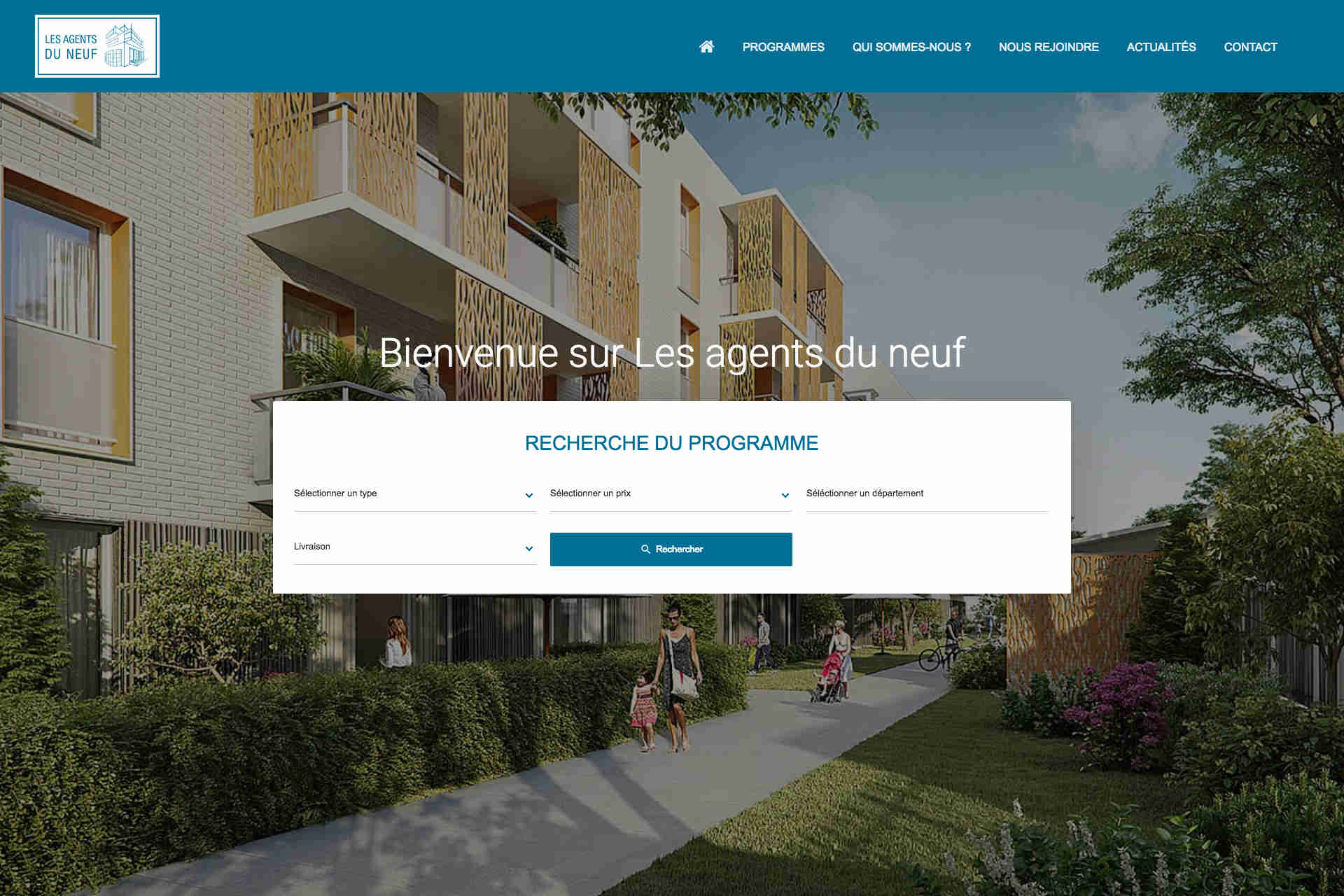 Les agents du neuf Page du site internet Les Agents du neuf