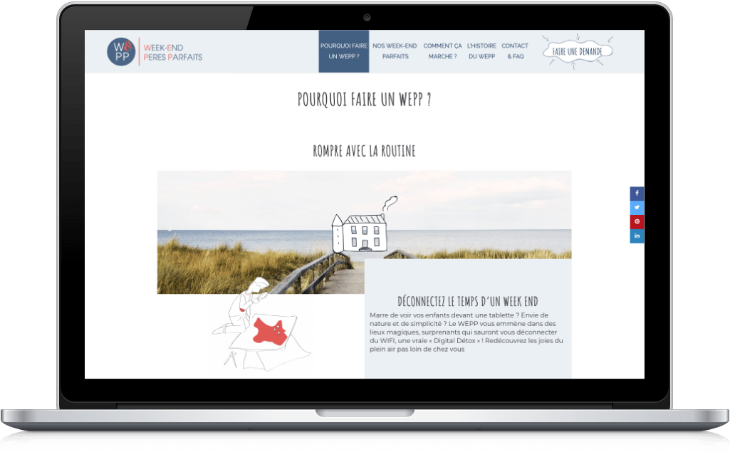 Le WEPP Ecran du site internet le Wepp