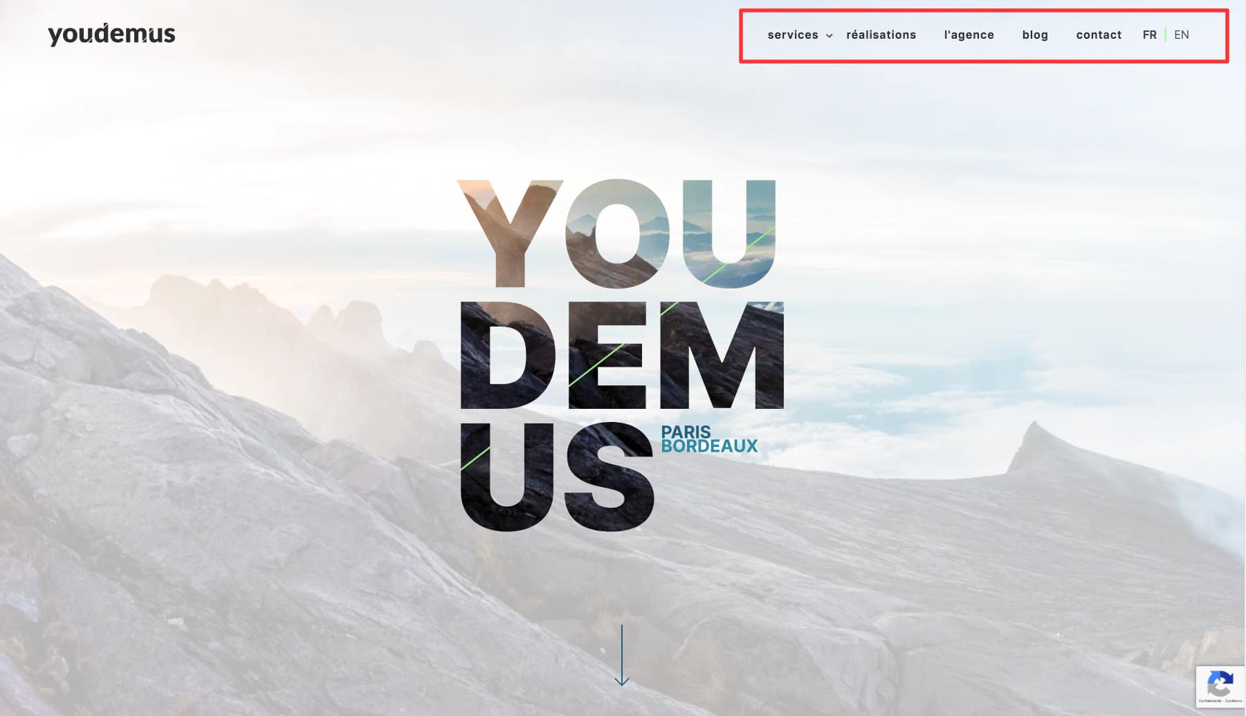 site web youdemus menu pages