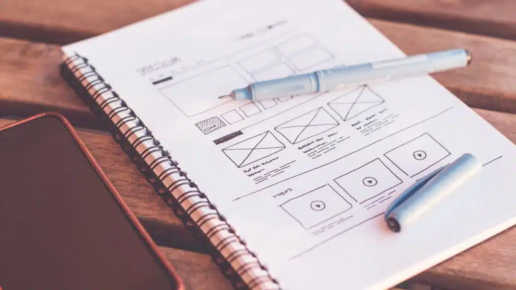 Travail de zoning wireframe maquettage d'un site internet