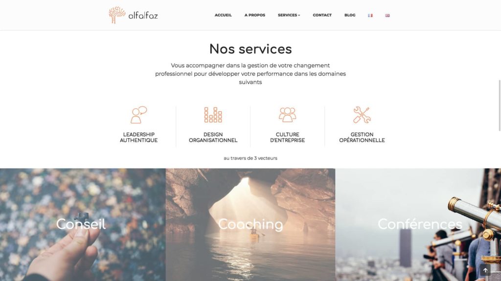 Page Alfalfaz - Nos services