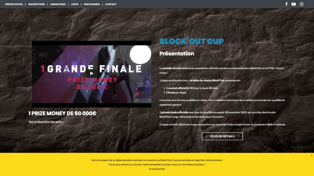 block'out cup présentation