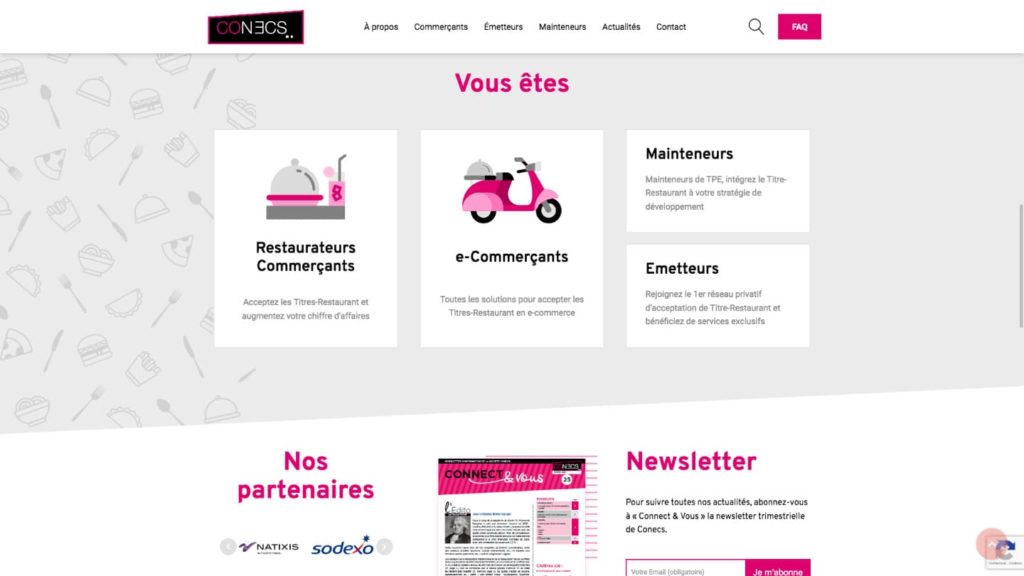 Page du site web Conecs