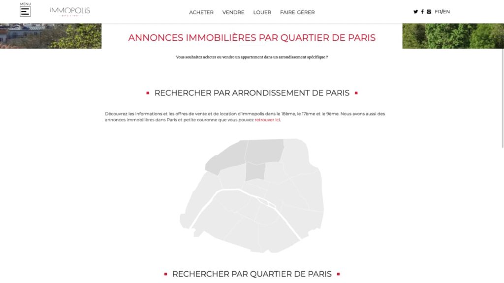 immopolis page annonces par quartiers