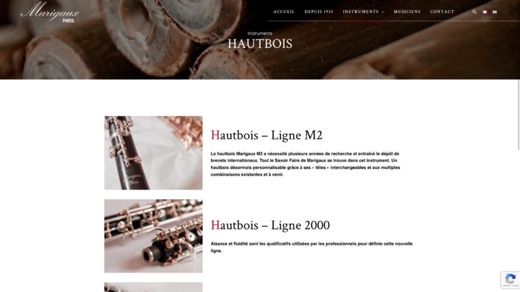 marigaux instruments hautbois
