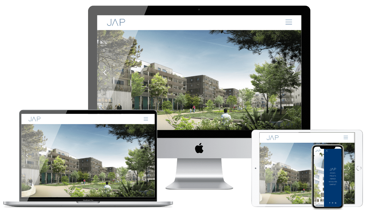 aperçu du site Jourda Architecte sur différents écrans