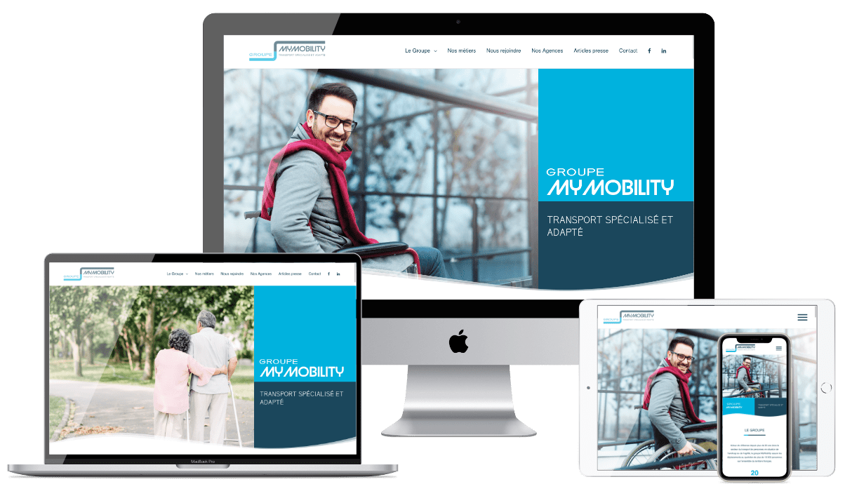 aperçu du site my mobility sur différents écrants