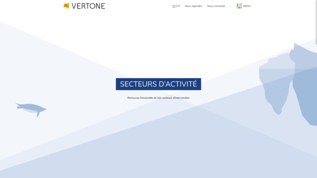 vertone page secteurs d'activité