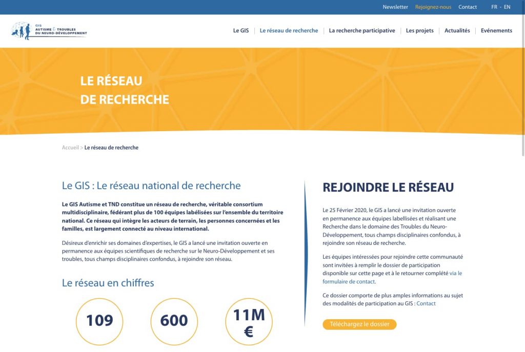 gis reseau de recherche