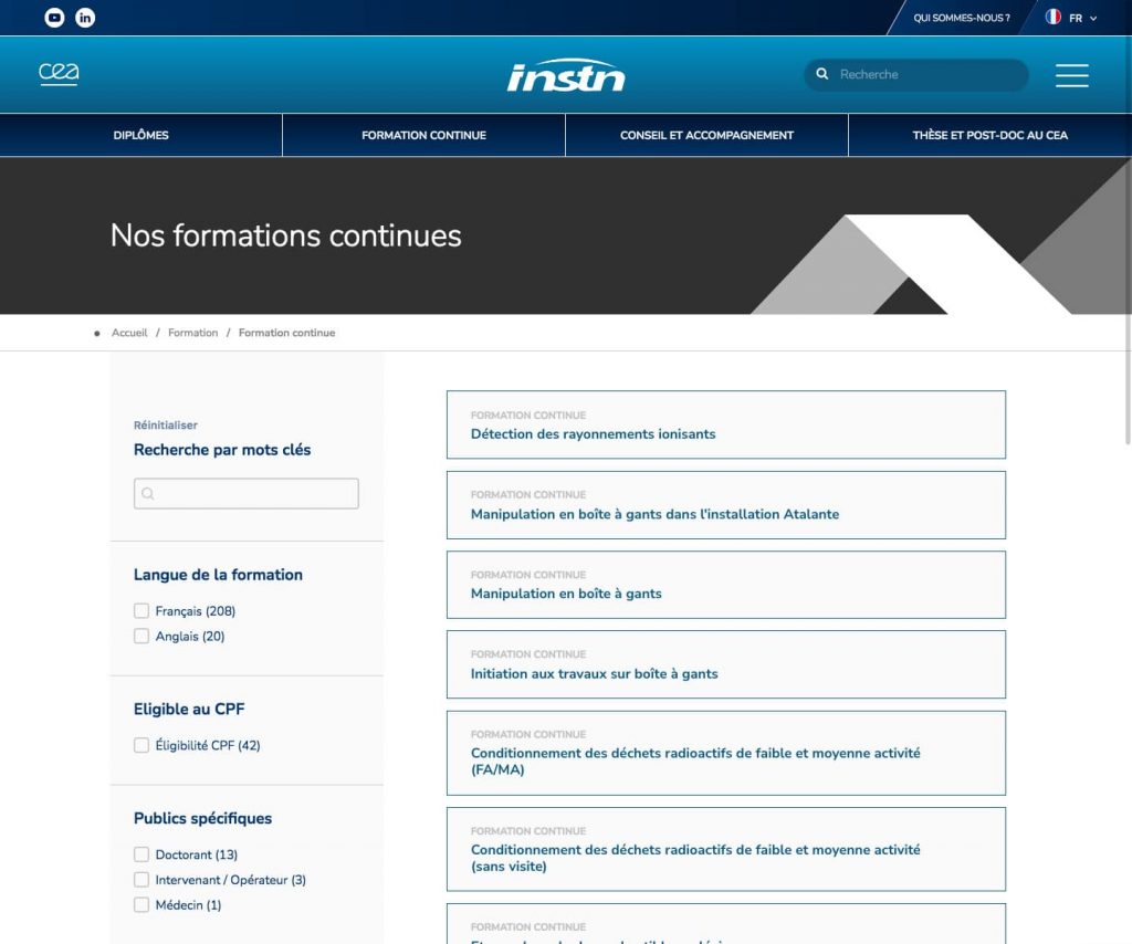 instn nos formations continues