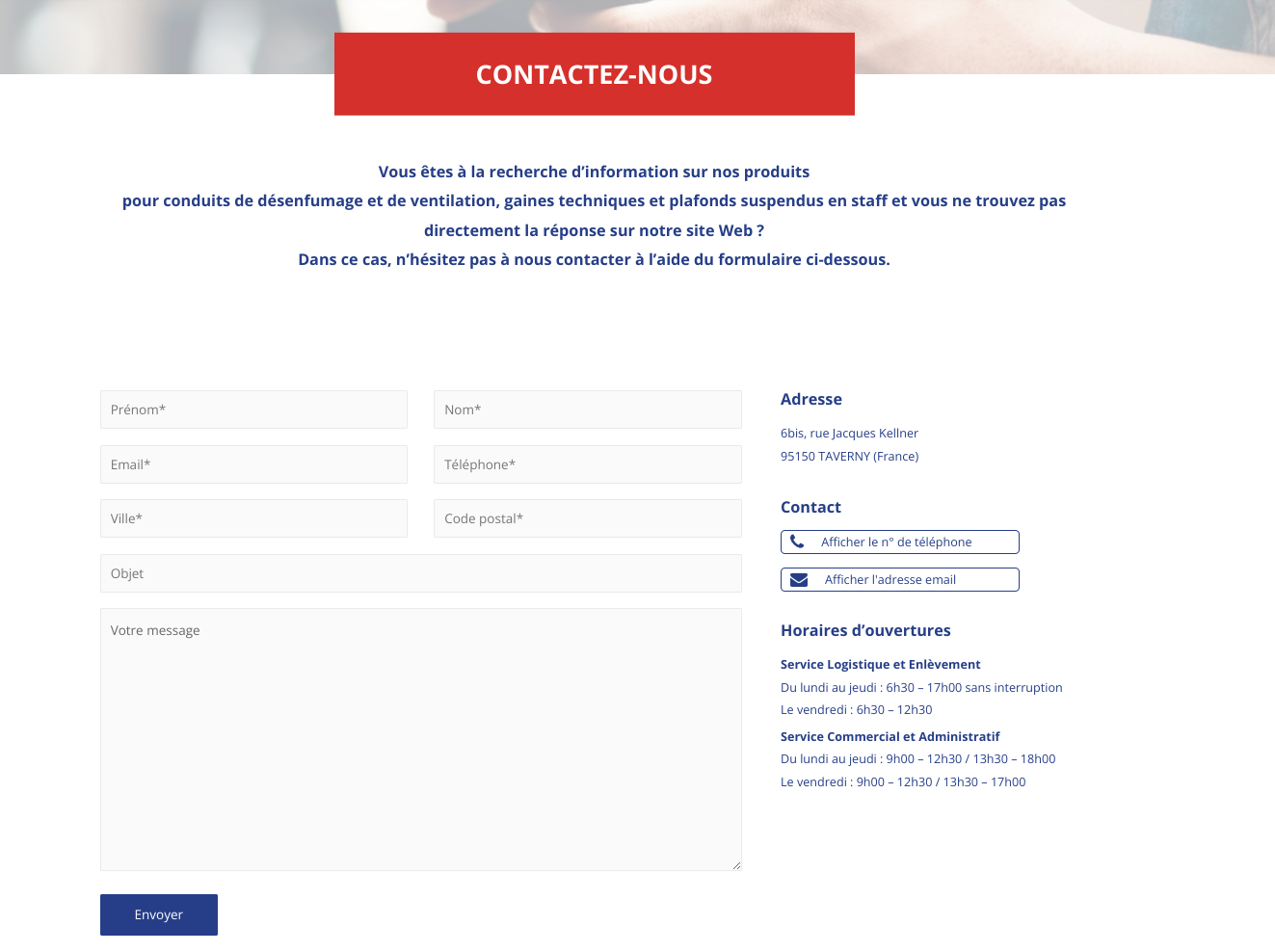 Une page contact détaillée - GEOSTAFF