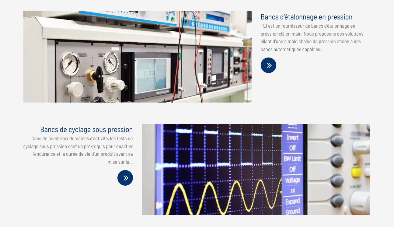 Présentation des solutions sur le site tei.fr