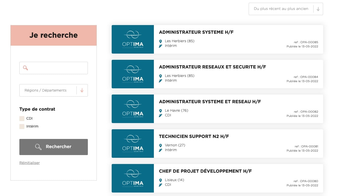 job board de cabinet de recrutement