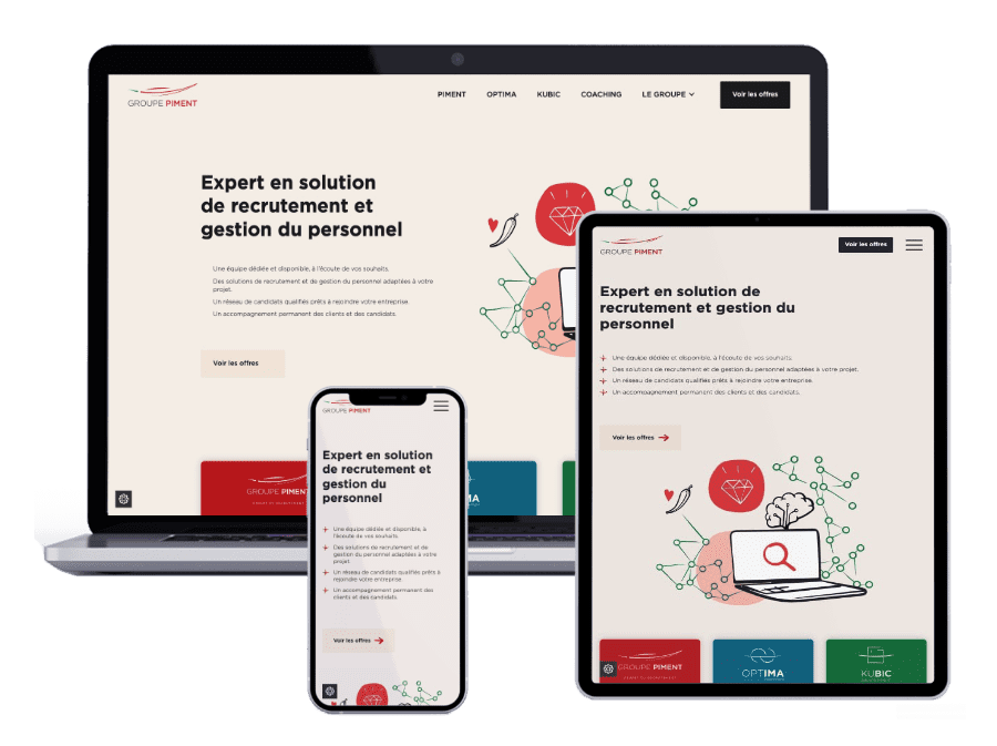 mockup realisation groupe piment