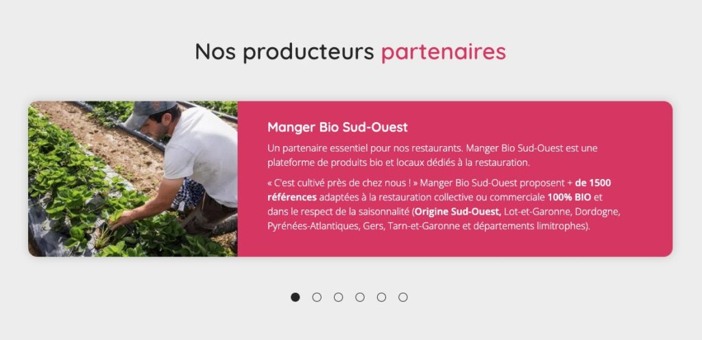 Section producteurs