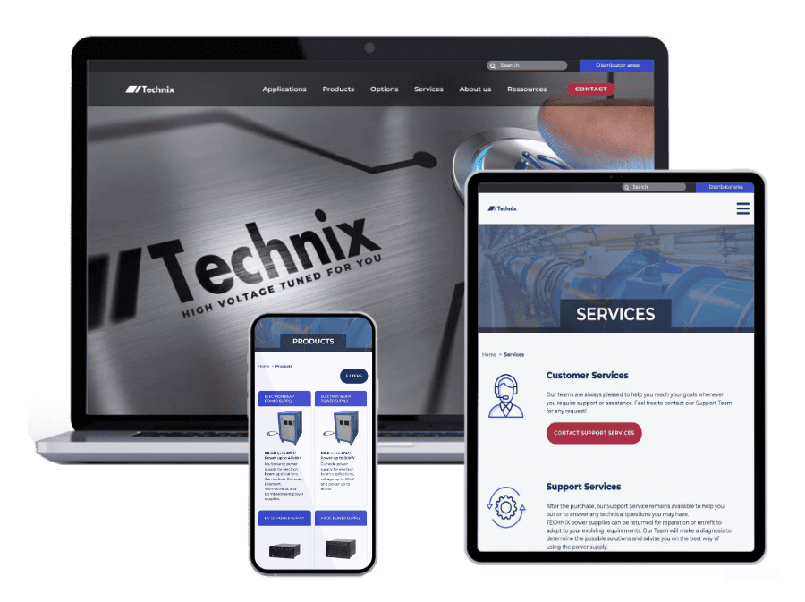 Mockup site web Technix