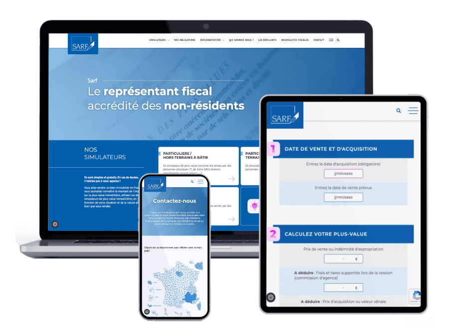 Mockup site web de SARF