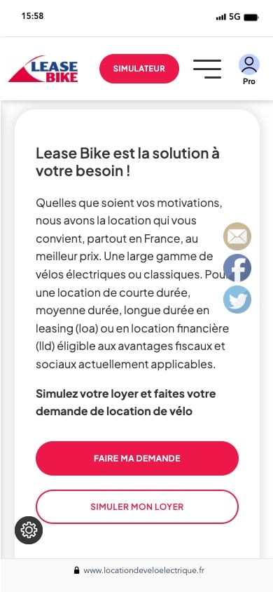 Section du site locationdeveloelectrique.fr Section explicative
