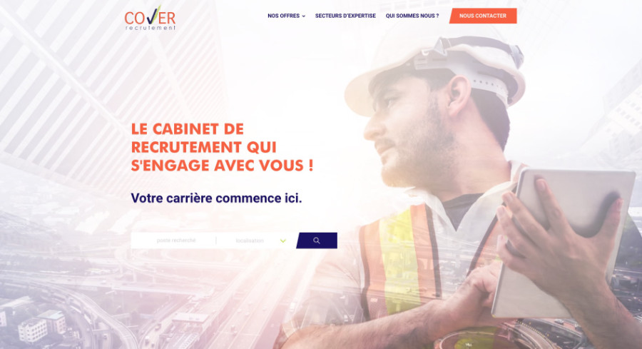 page d'accueil site de cabinet de recrutement