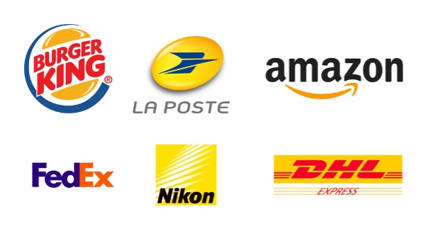 Logos avec des couleurs chaudes