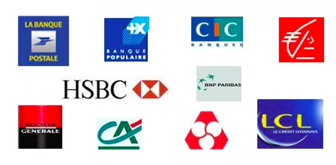 Ensemble de logo de banques