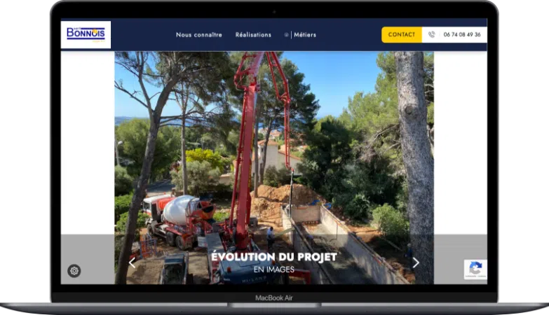 Détail d'une réalisation sur ordinateur