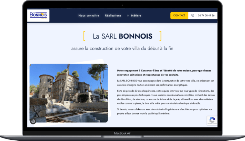 Capture Page Métiers Ordinateur